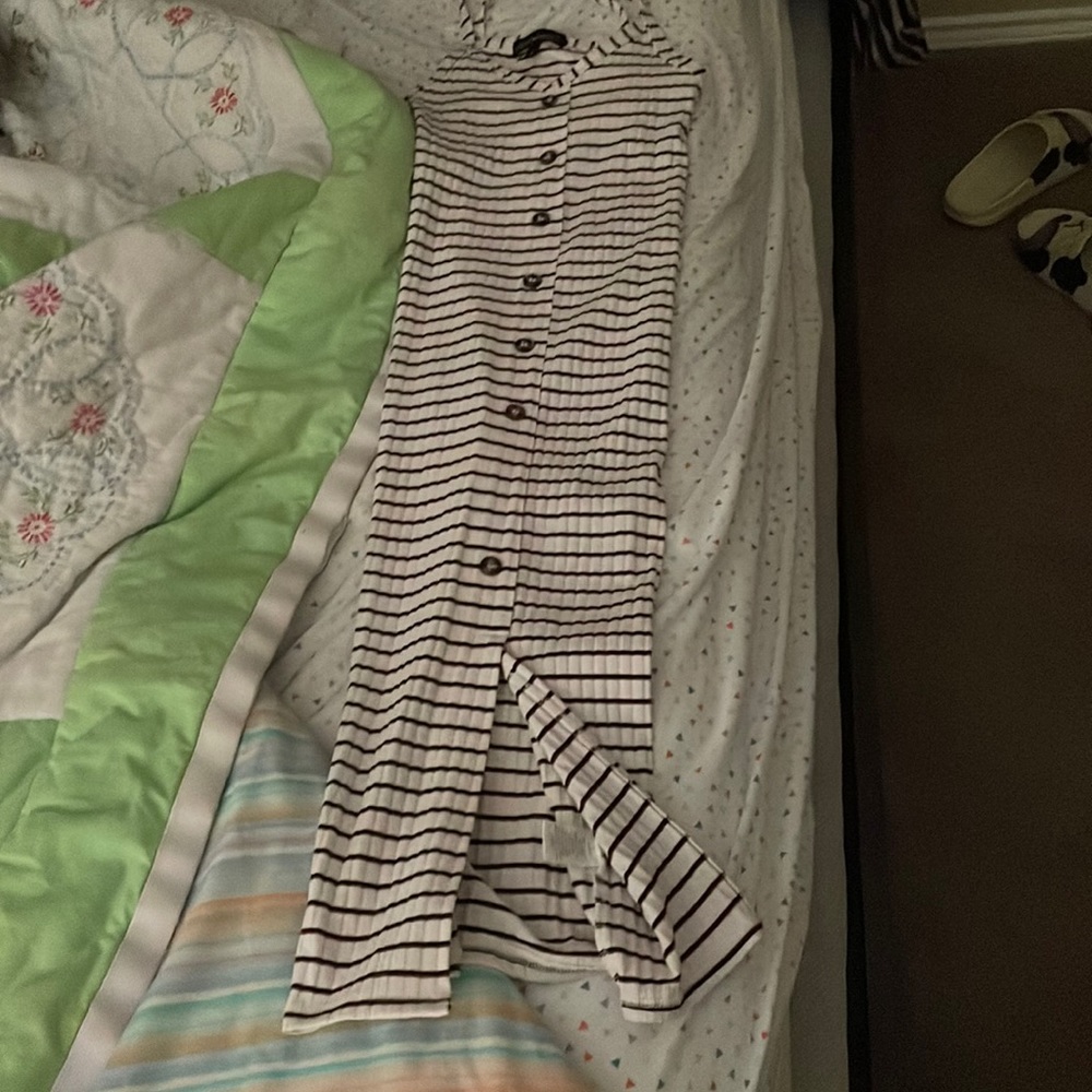 Striped body con dress